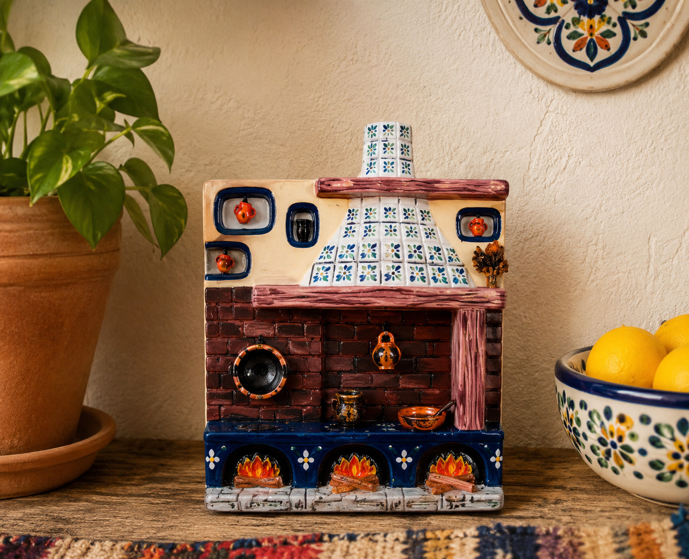 PIPE Creaciones Handmade Mexico Folk Art Kitchen Fireplace Wall Plaque Decor