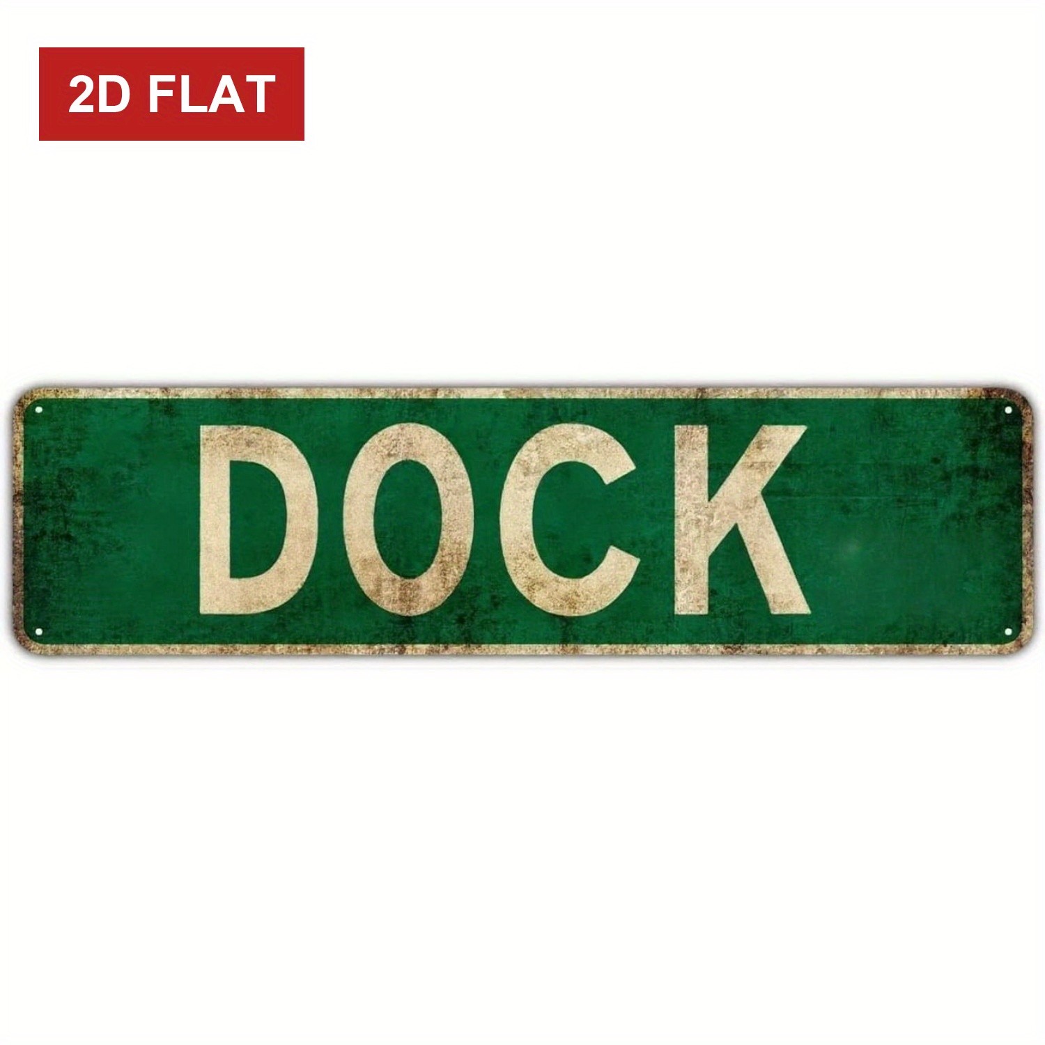 Vintage Metal Sign Aluminum Street Sign 18×4 Inch Iron Dock Funny Retro