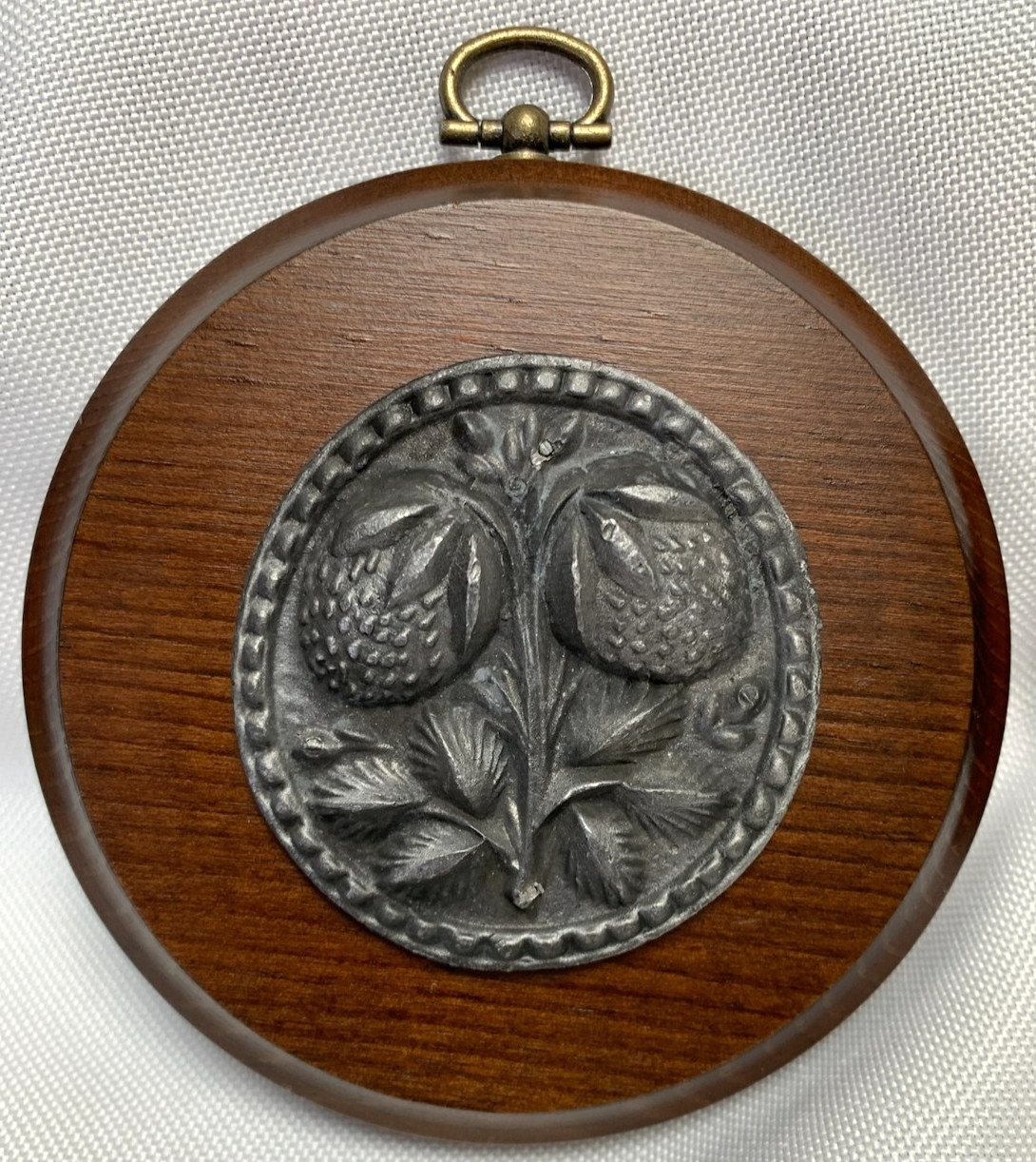 4 Vintage Peter Roberts Buttermold Design Wall Hanging Plaques Acorn Oak Leaf 4″