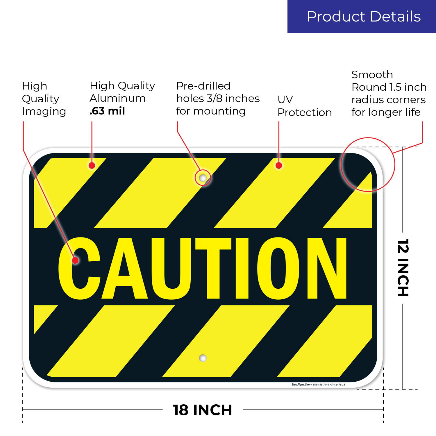 Black Yellow Striped Caution Sign,