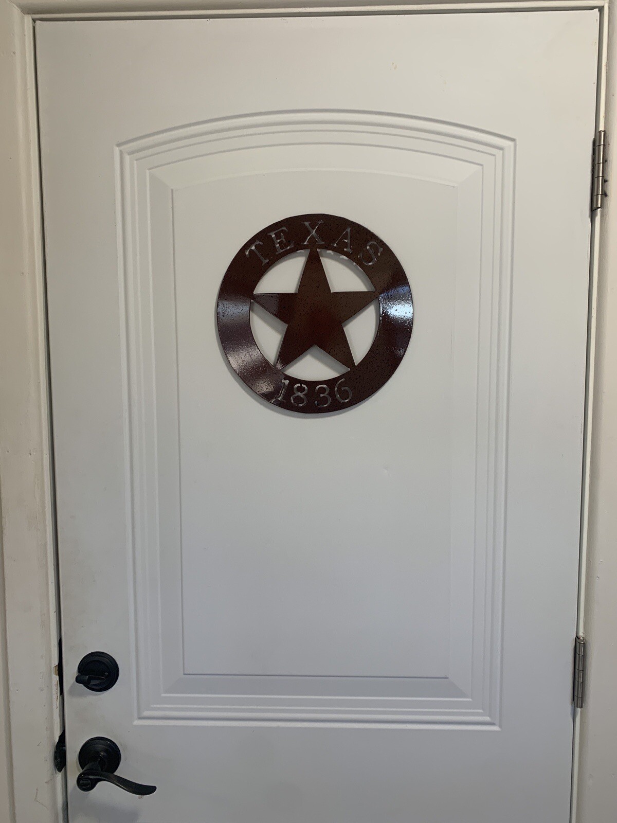 Texas 1836 Metal Barn Star 11.5″ Glossy Finish Wall Plaque Sign