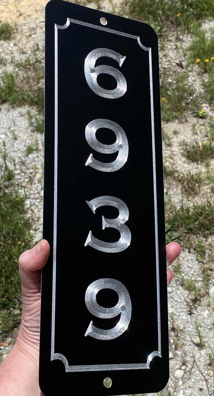 Engraved Personalized Custom House Home Number Street Address Metal 5×14 Sign