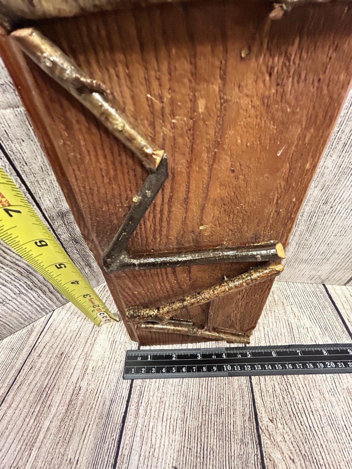 Rustic AMERICA Twig Letter Folk Art Reclaimed Wood Cabin Wall Sign Handmade