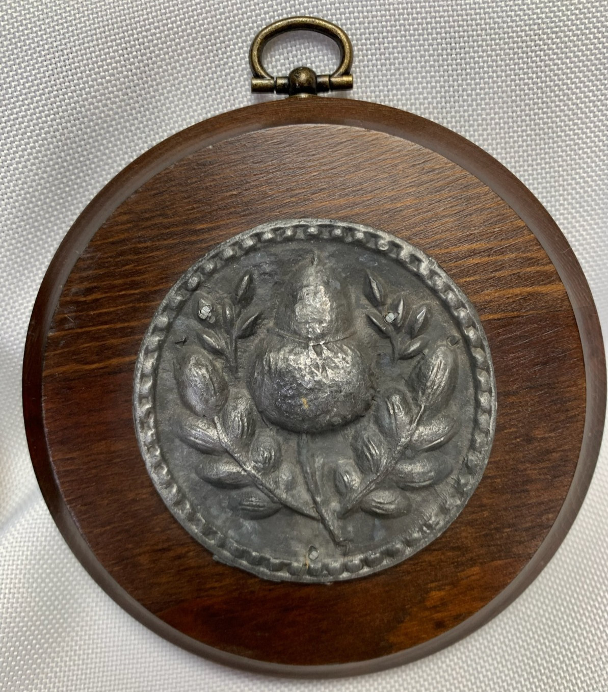 4 Vintage Peter Roberts Buttermold Design Wall Hanging Plaques Acorn Oak Leaf 4″