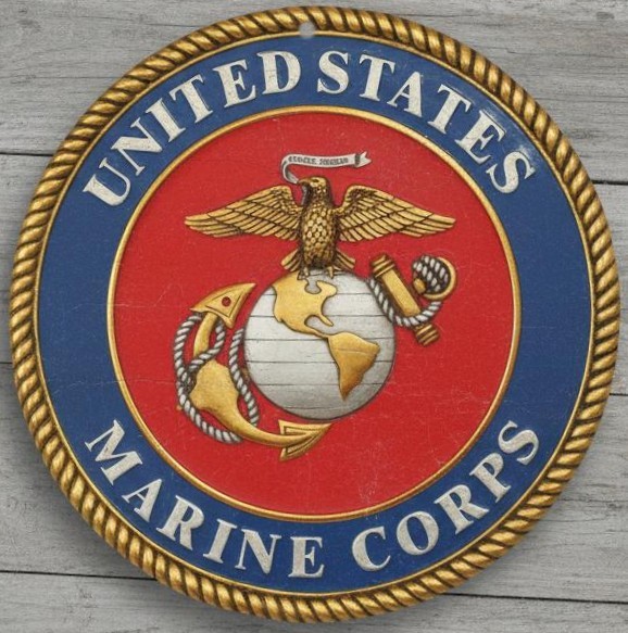 United States Marine Corps 8″ Diameter Novelty Metal Sign Made In USA New!