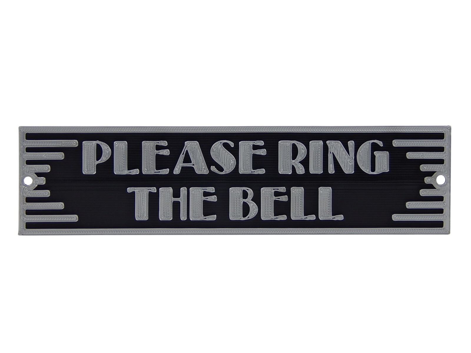 Plastic Please Ring The Bell Art Deco Style Sign Office Home Décor Wall Plaque