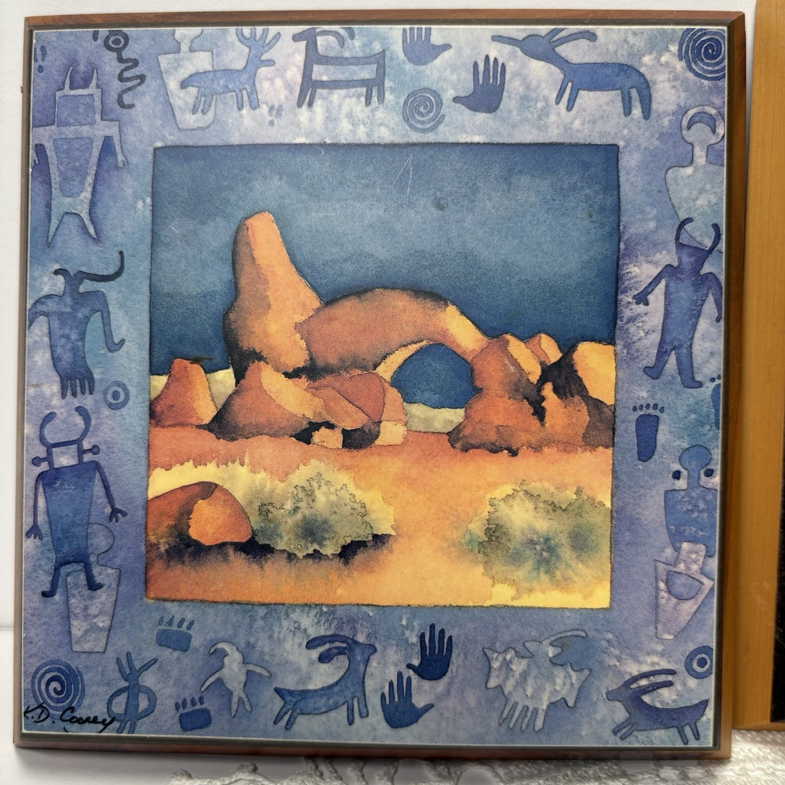 Kathy KD Cooney Pertroglyphs Rocks Wall Plaques Southwest Scenes
