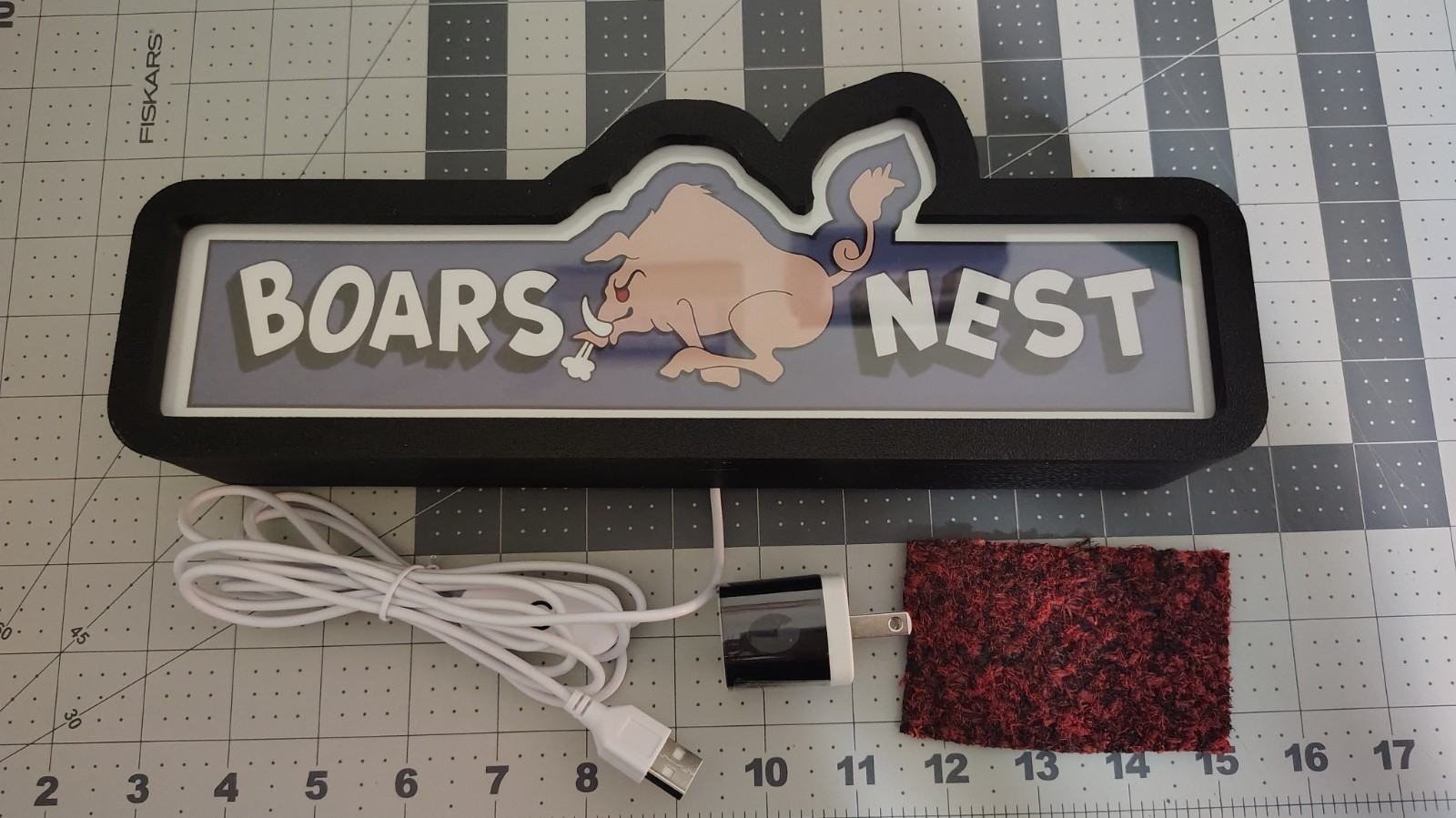 Custom Dukes Of Hazzard Boars Nest Light Box Sign 11.5 Inch Plus Carpet