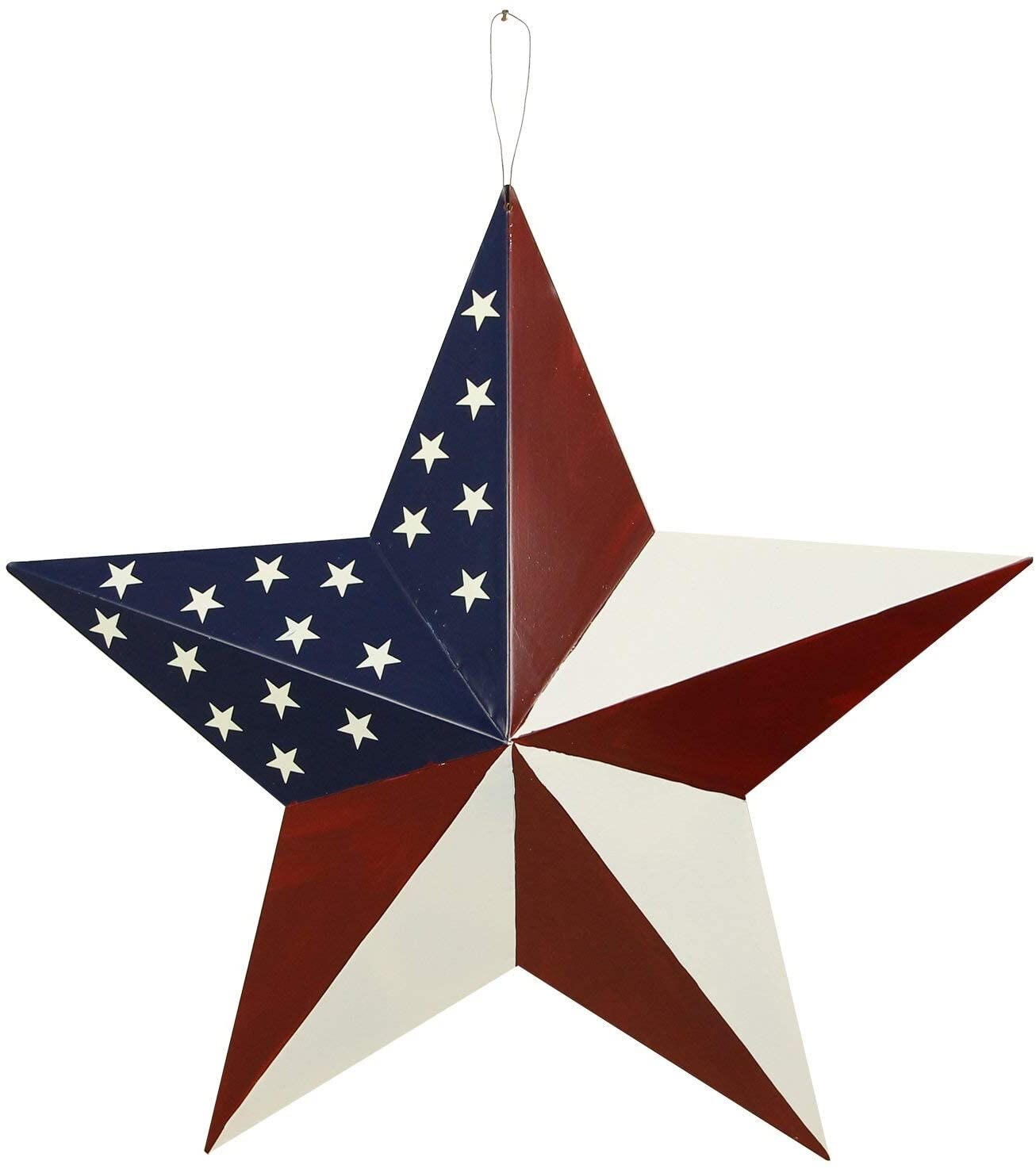 American Barn Star Metal Patriotic Old Glory USA Flag Barn Star Wall Decoration