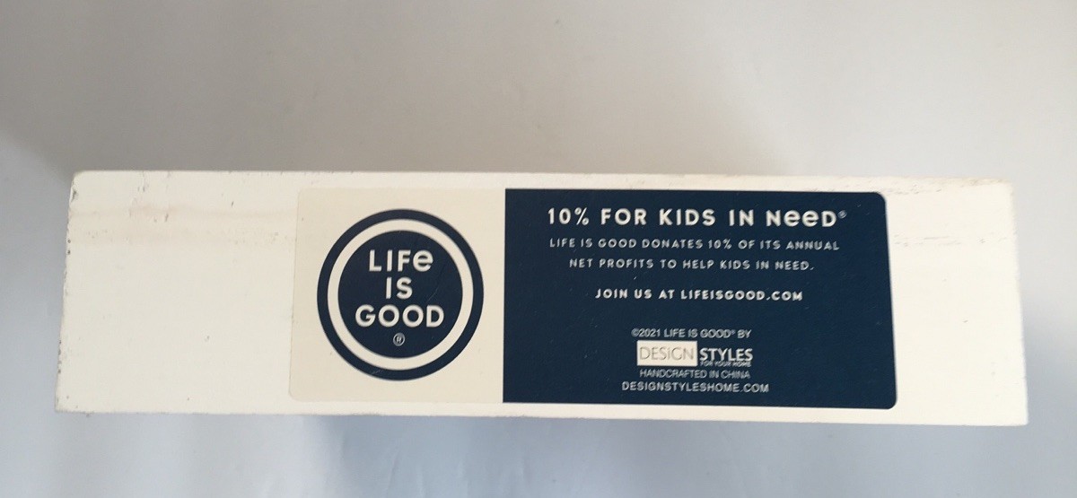 LIFE IS GOOD CHRISTMAS TREE Wood Decor SIGN WALL PLAQUE 8” NEW