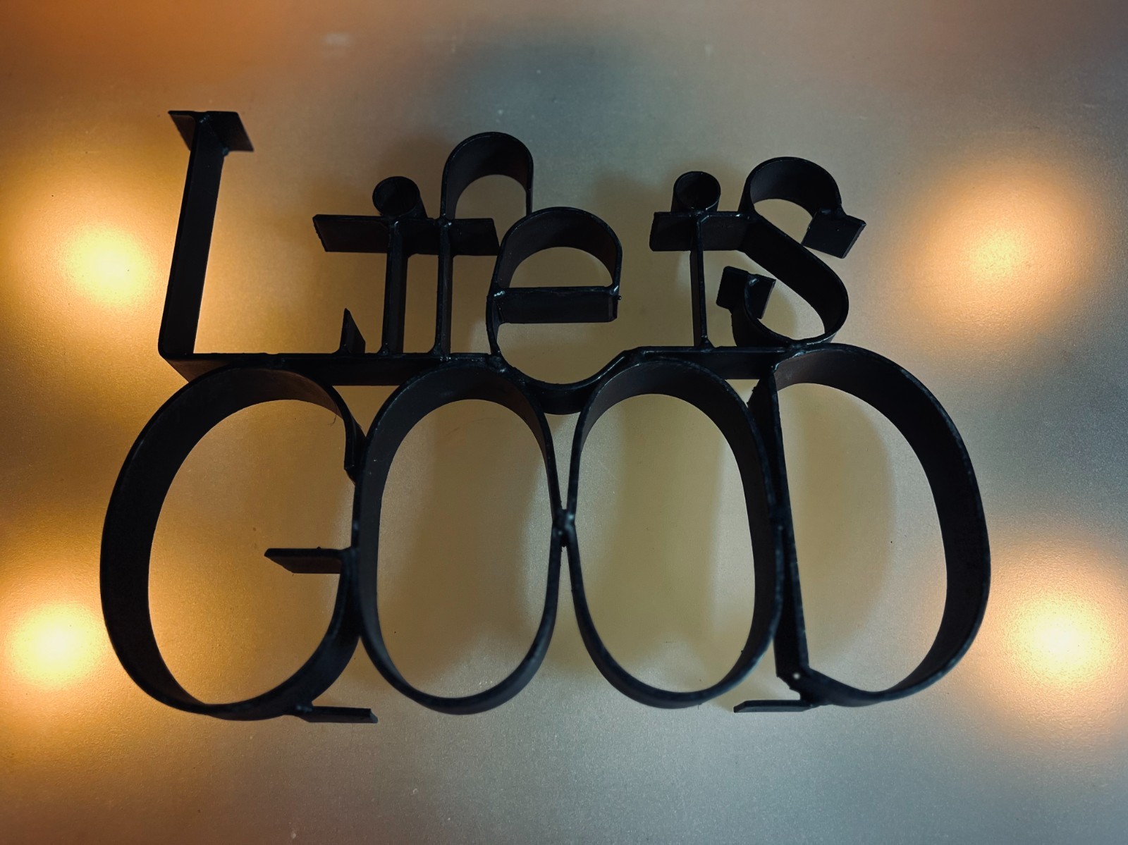 Life is Good Metal Sign Free Standing Rustic Farmhouse Home Decor Inspirational