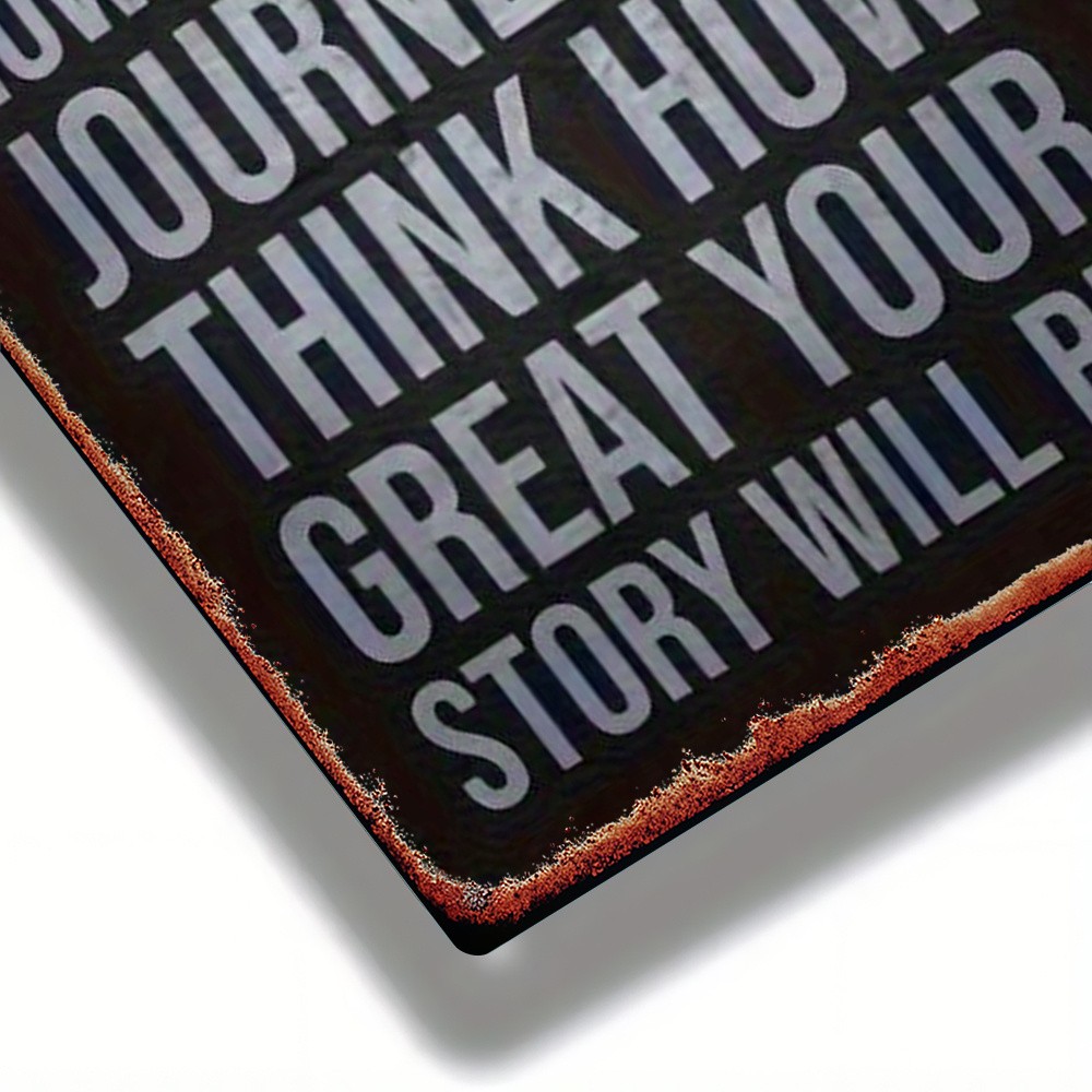 Metal Sign Inspirational Slogan Wall Decor Tin Painting