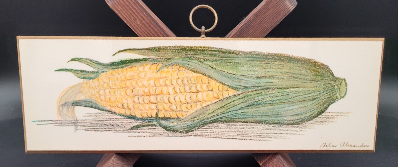 Arla Alexander MCM Kitchen Wall Hanging Corn Carrot Green Beans Vintage Retro