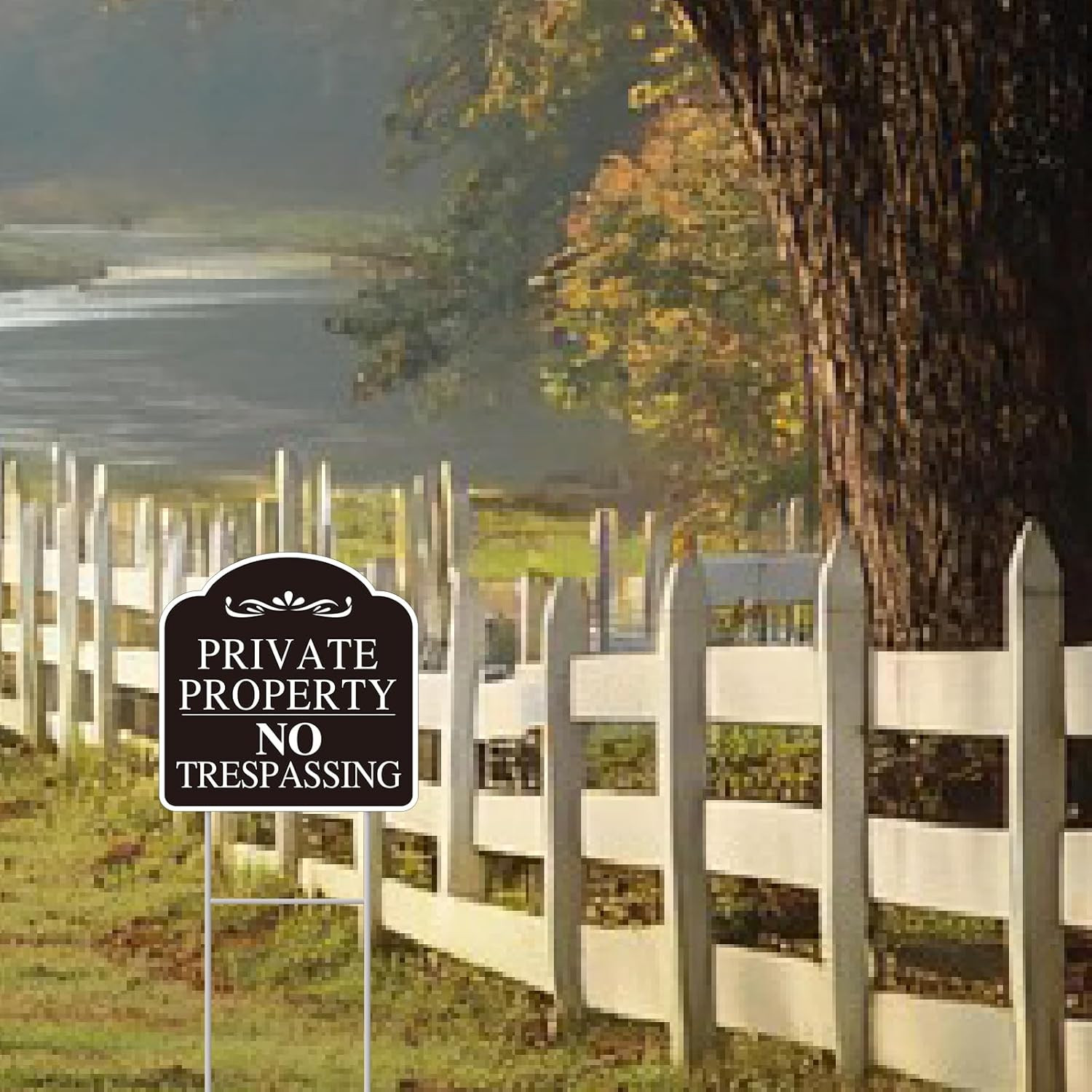 No Trespassing Signs Private Property, Large 2-Pack private property no trespass