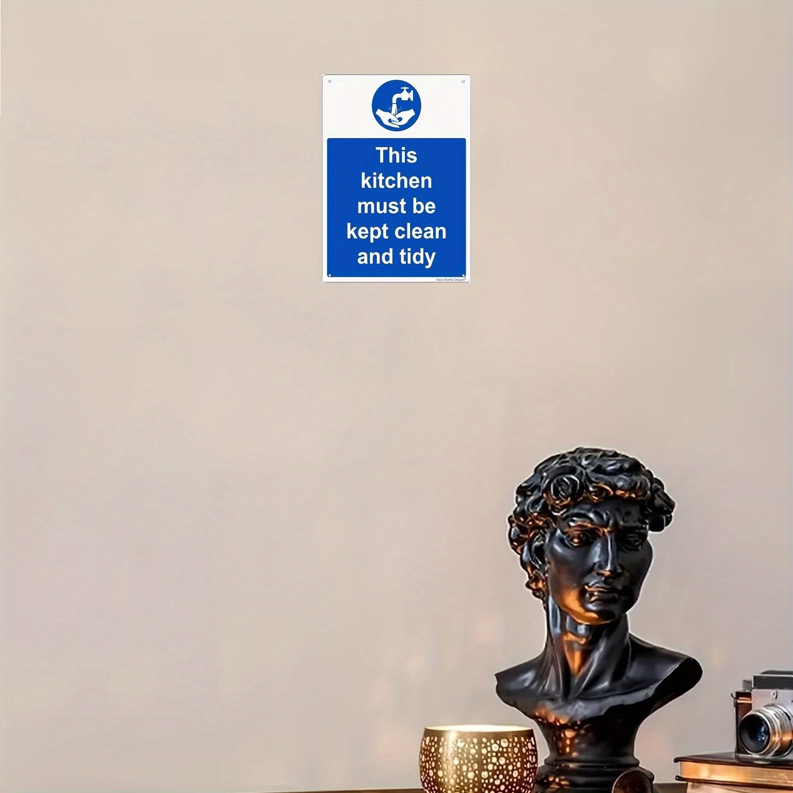 Kitchen Iron Sign 12×8 Inches Health Safety Reminder
