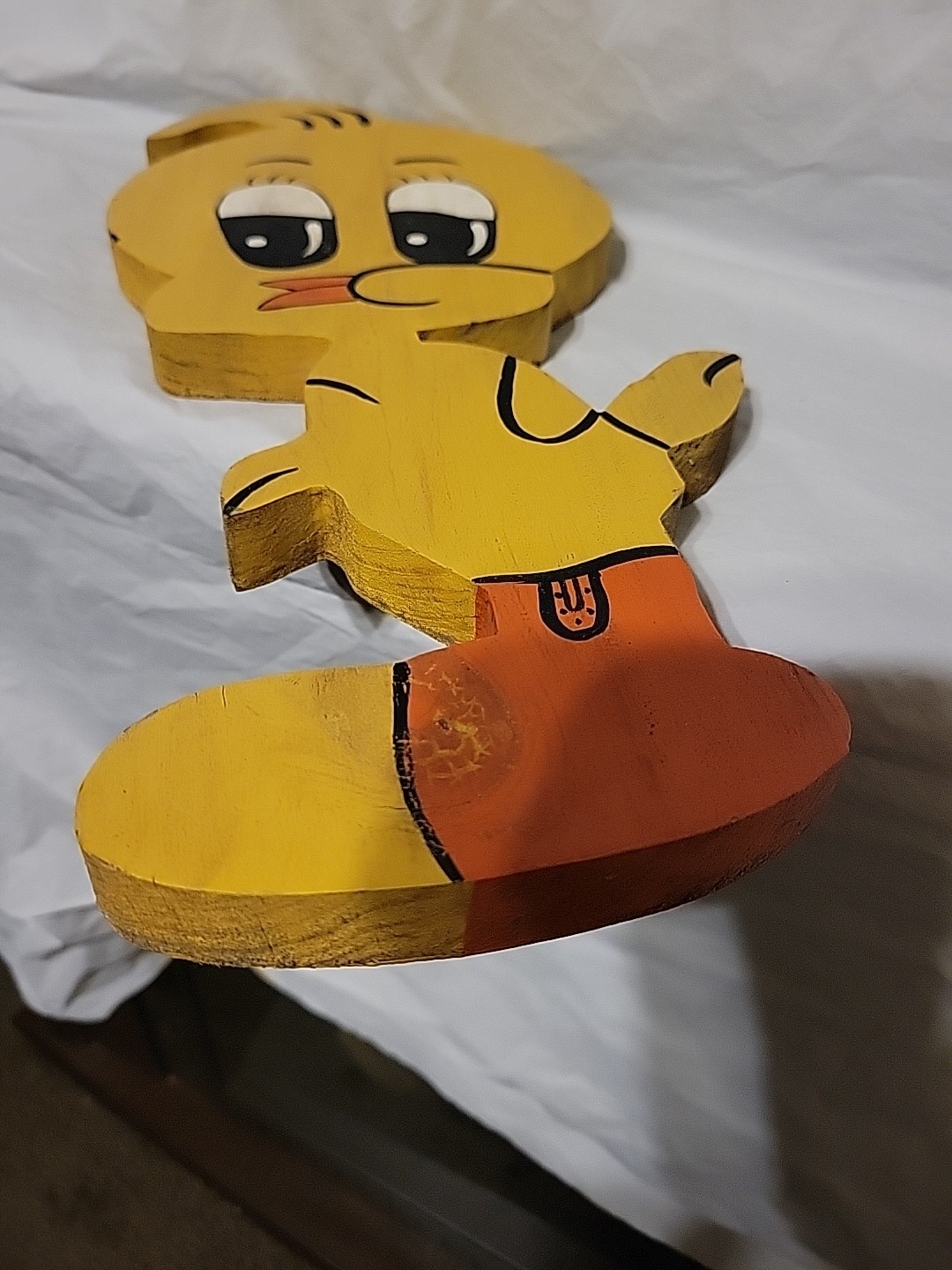 Vintage Wooden Tweety Bird Wall Art/Decor Outdoor Yard Handmade Preowned