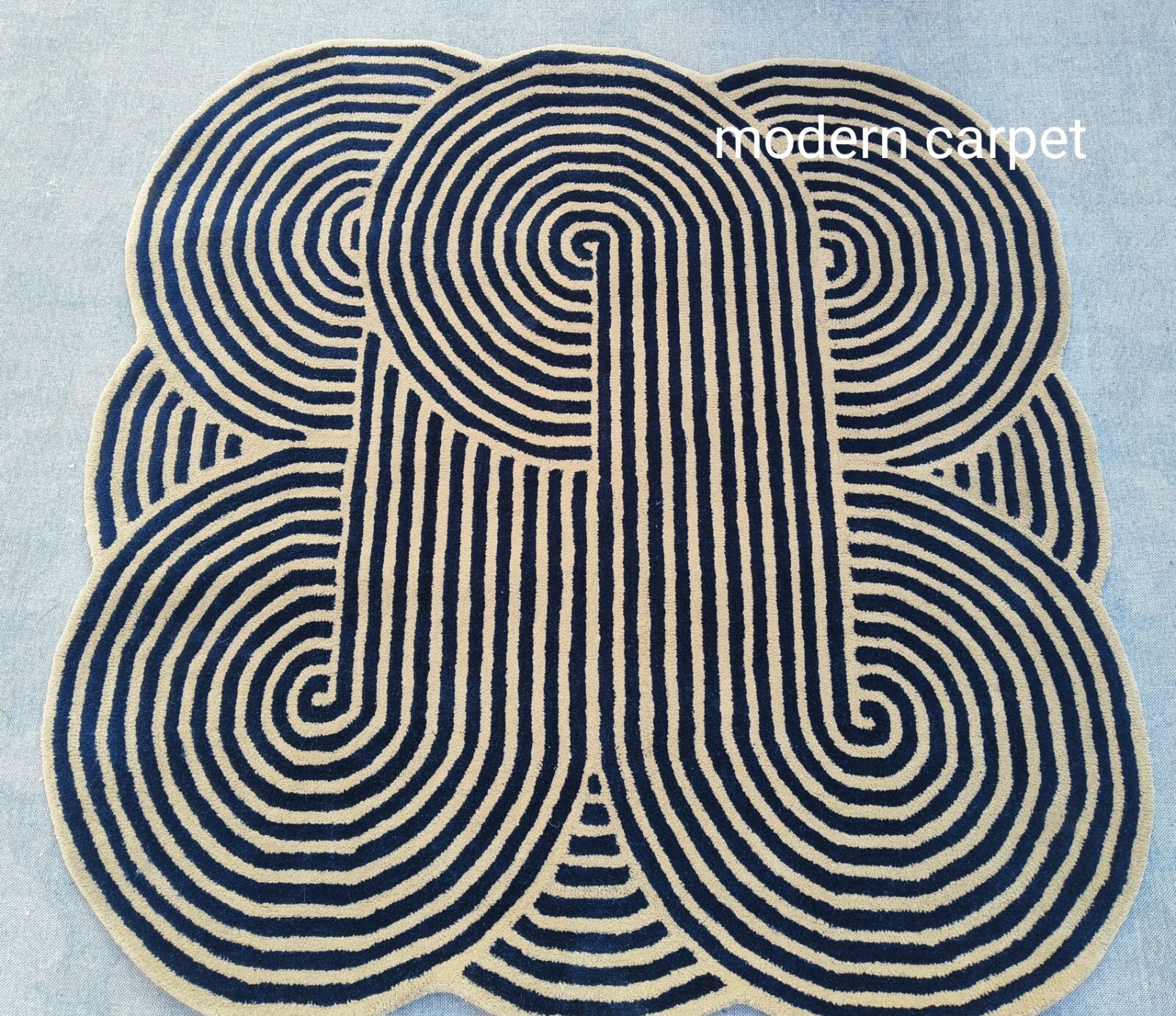 Modern Rugs 4×4 Ft Handmade 100% Woolen Hand Tufted For Home Decoration