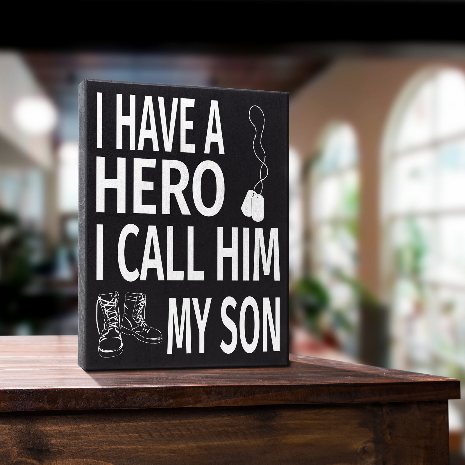 JennyGems I Have a Hero I Call Him My Son, Patriotic Military Mom/Dad Gift