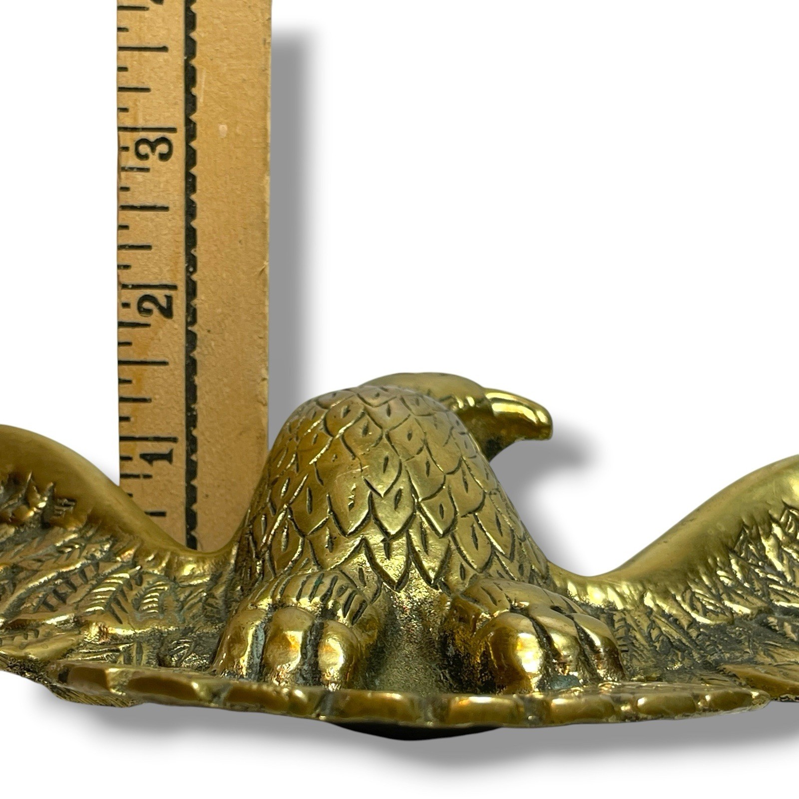 American Bald Eagle with Spread Wings Cast Iron Brass Wall Plaque 18” Patriotic