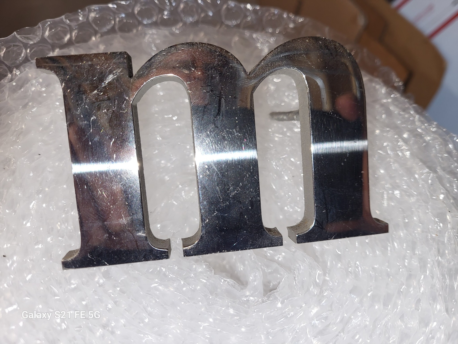 Solid Stainless Steel Salvaged 2 1/2″ Tall Letter M Repurposed Lot 6