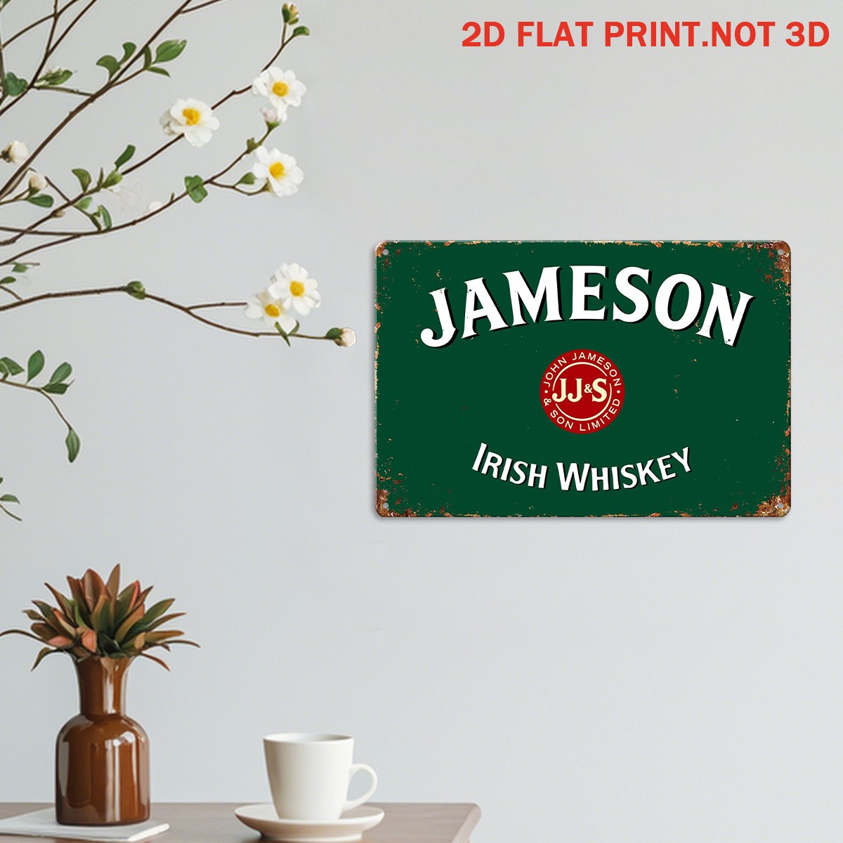 Jameson Irish Whiskey Vintage Metal Sign Whiskey Lover Gift Bar Wall Decoration