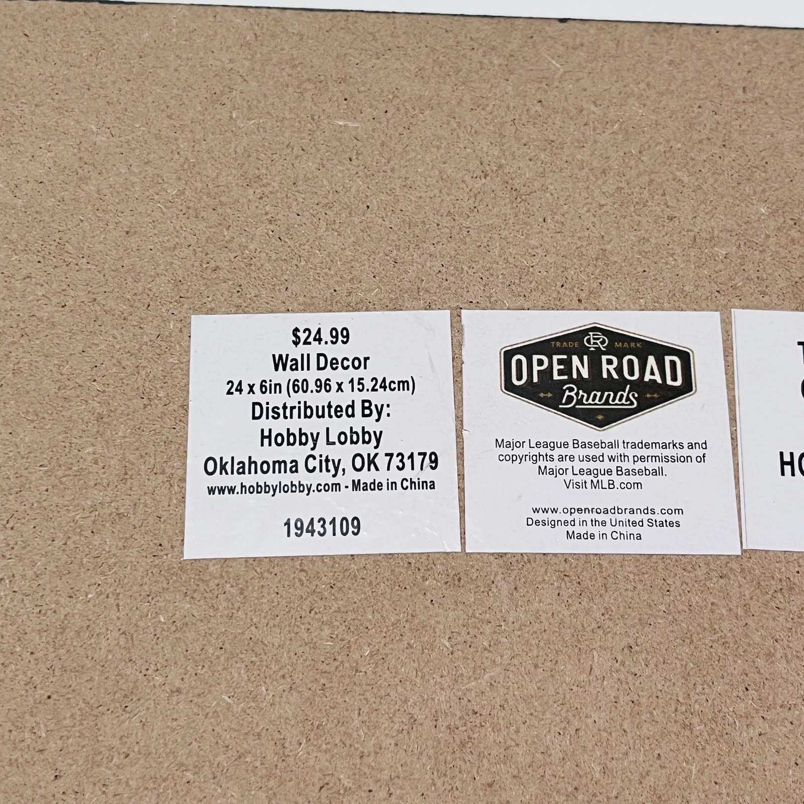 Open Road Brands MLB All 30 Teams Wood Wall Decor Sign 24×6 Official Baseball