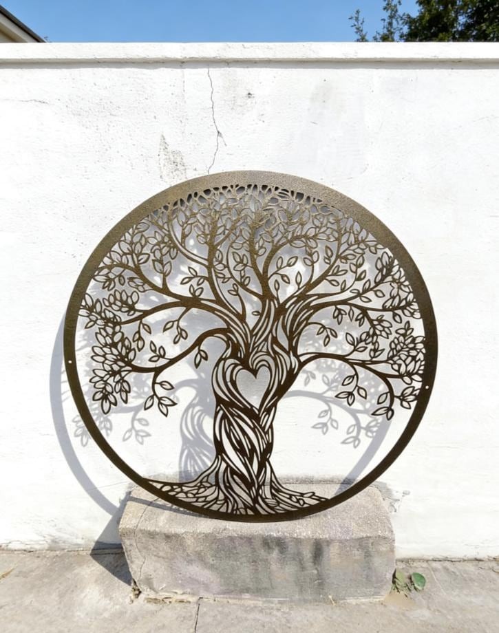 Tree Of Life Metal Wall Hanging Mural, Large Metal Tree of Life Design Wall Art