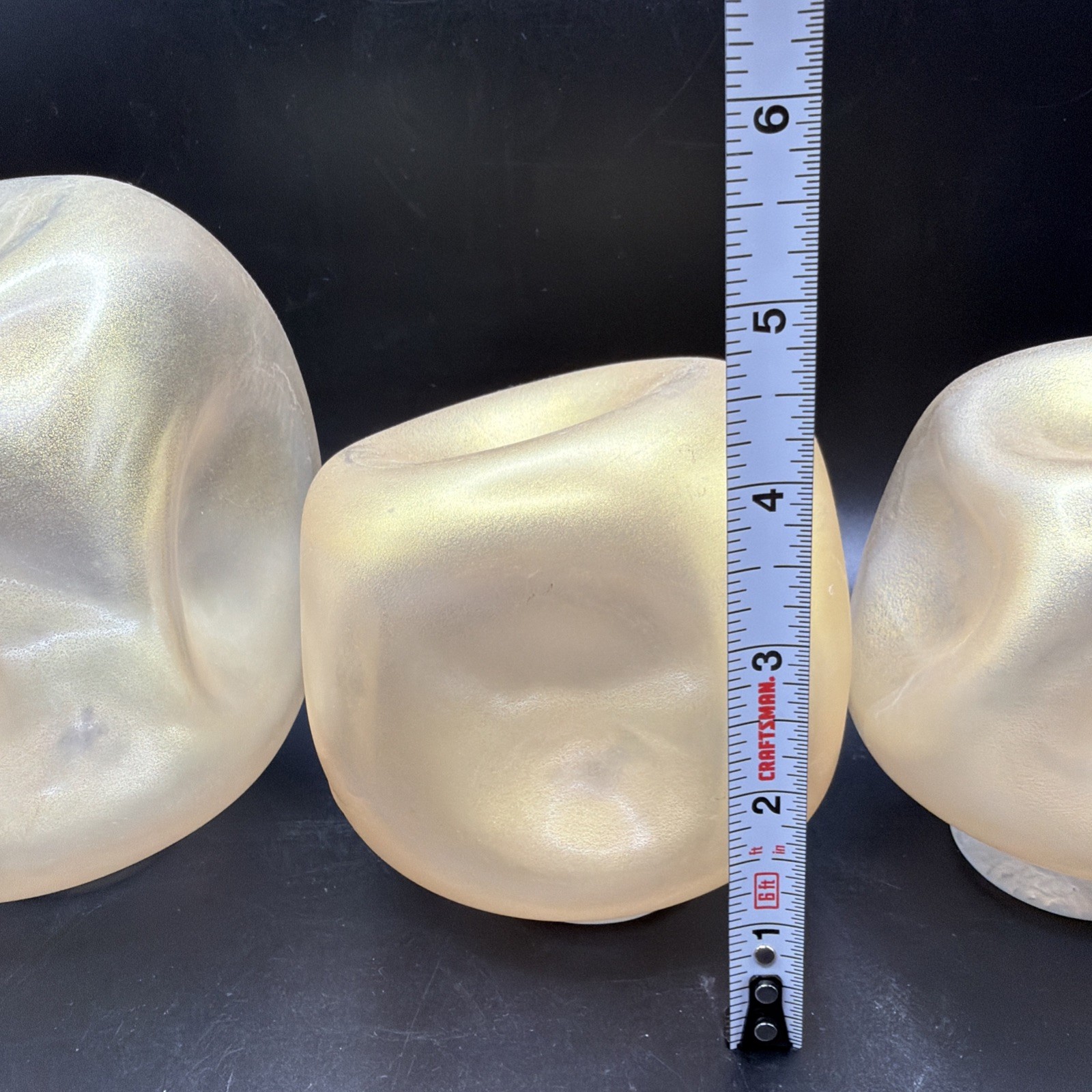Global Views Design Set Of 3 Wall Rocks – Frosted Gold Home Decor