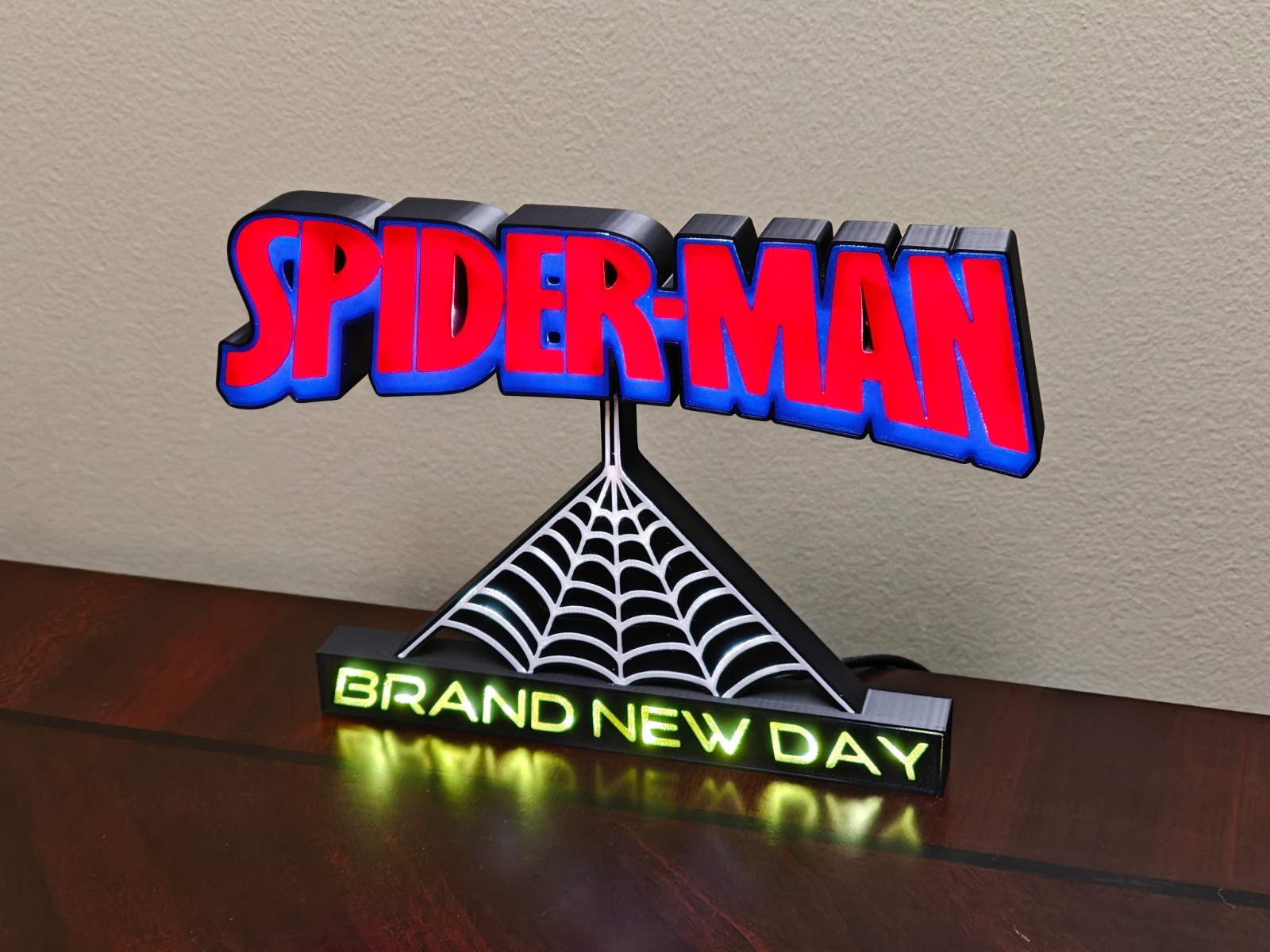 Spider-Man LED Decoration – Marvel light-up wall sign – Brand New Day Desk Lamp