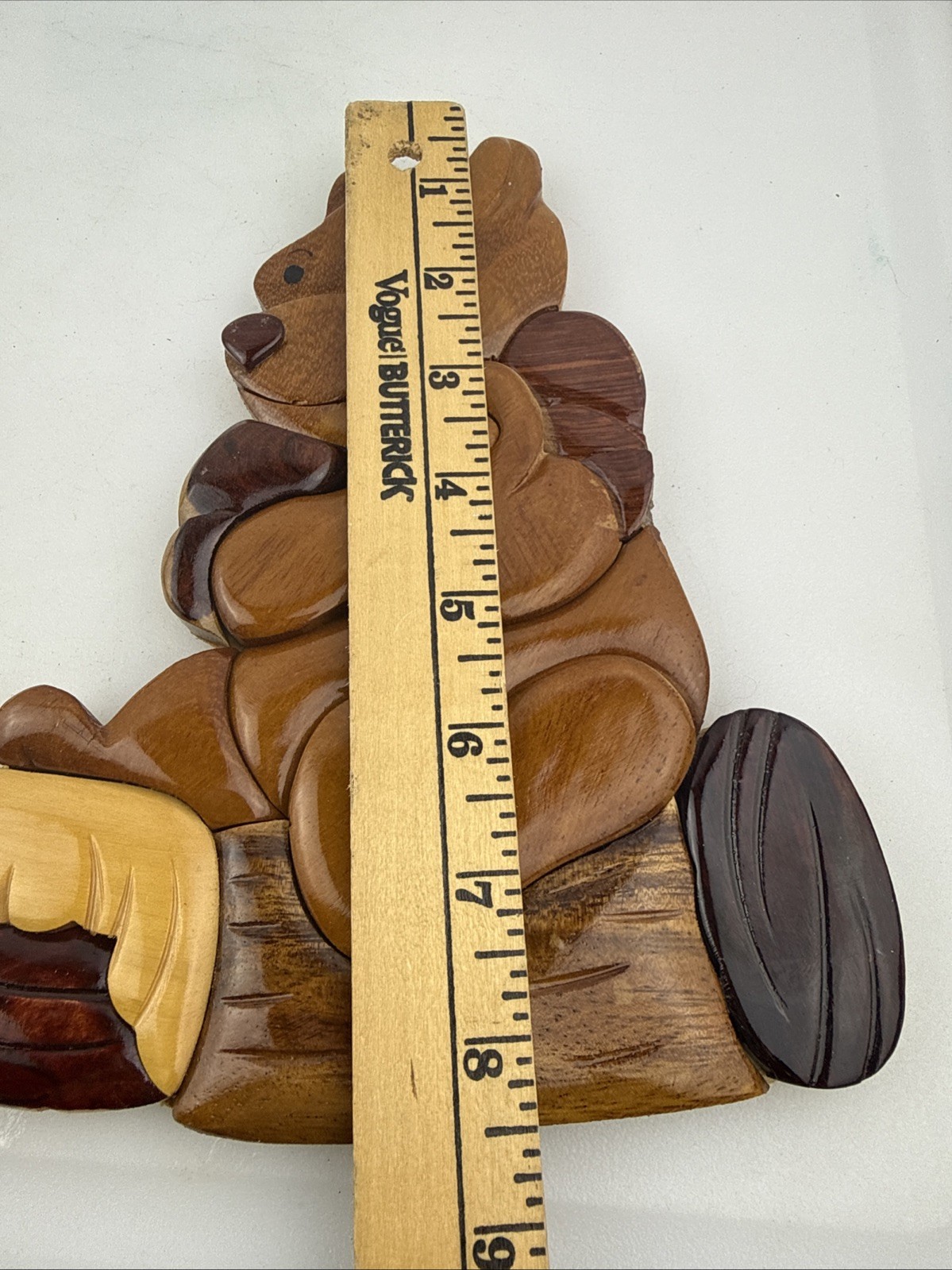 Handmade Glossy Finish Winnie The Pooh 3D Wooden Wall Art Nursery Home Decor