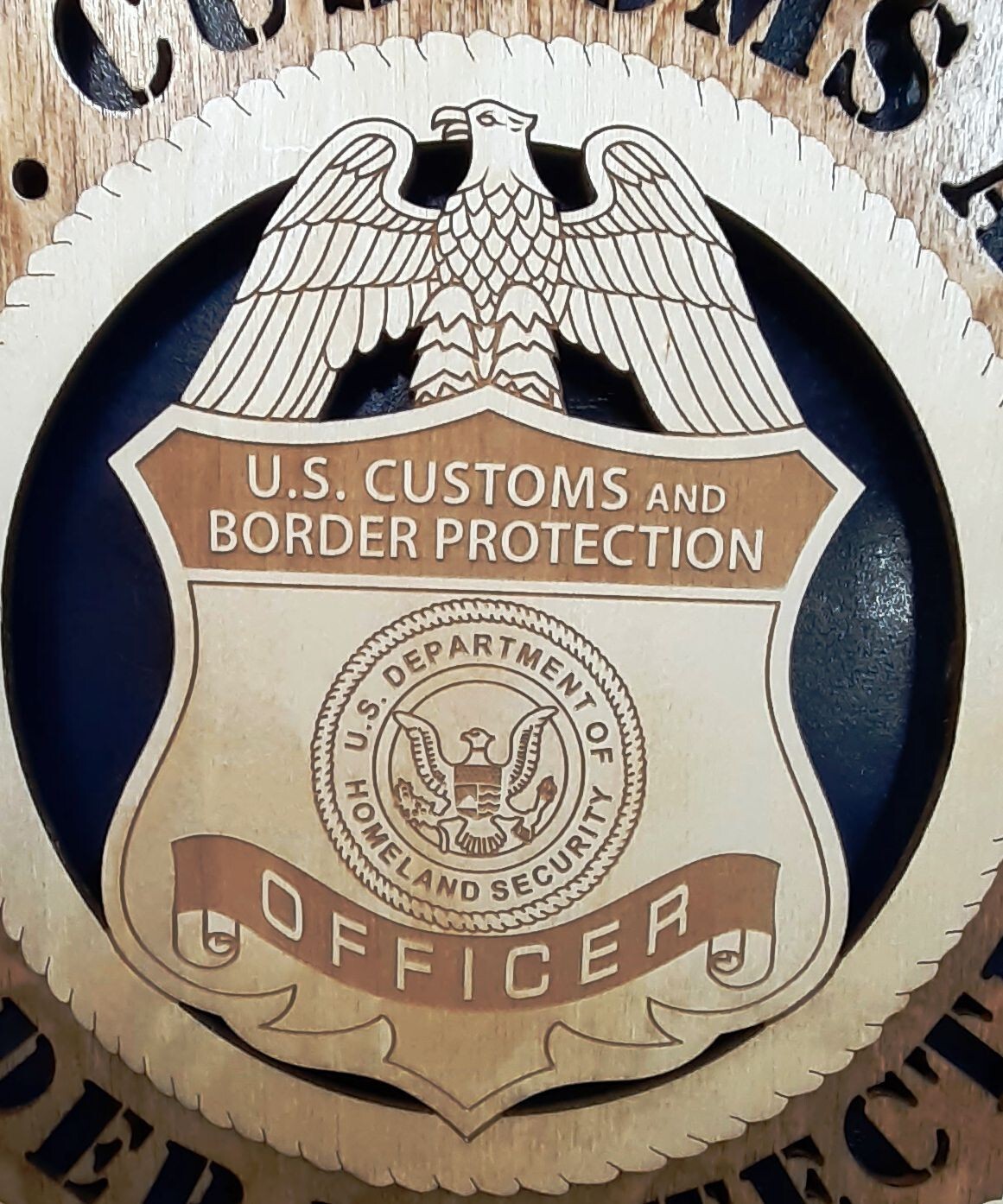 US CUSTOMS AND BORDER PROTECTION PLAQUE