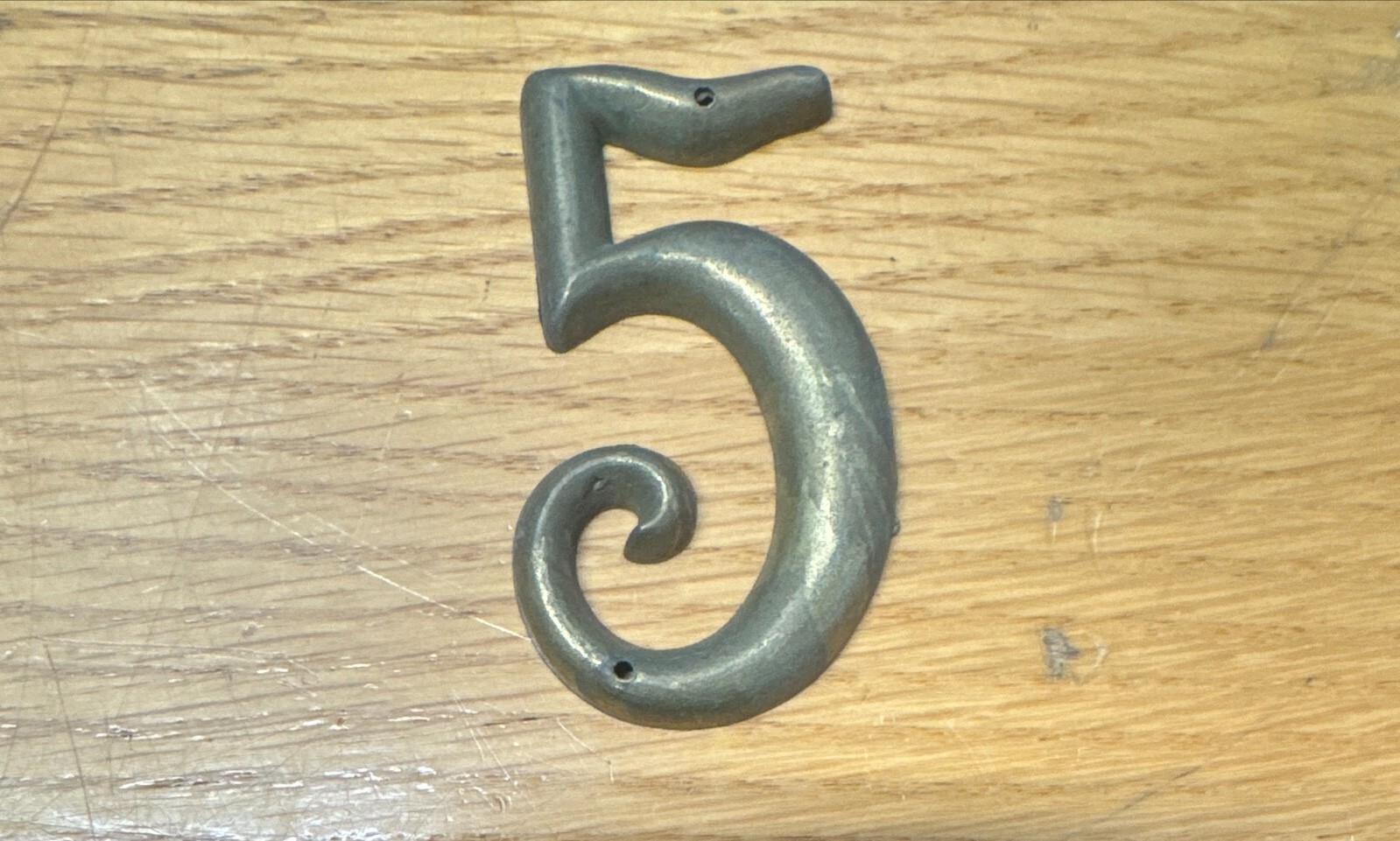 Brass Vintage House Address Numbers 3”
