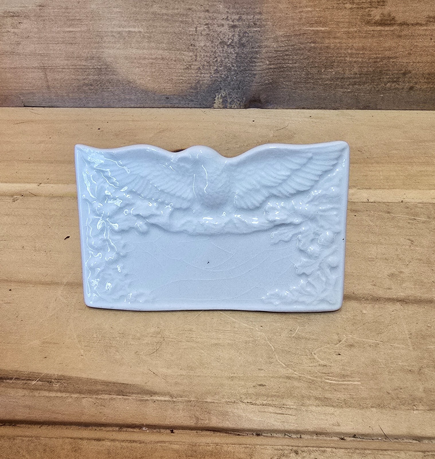 4 Liberty Blue Staffordshire Ironstone Name Plates 4 In Each Set.