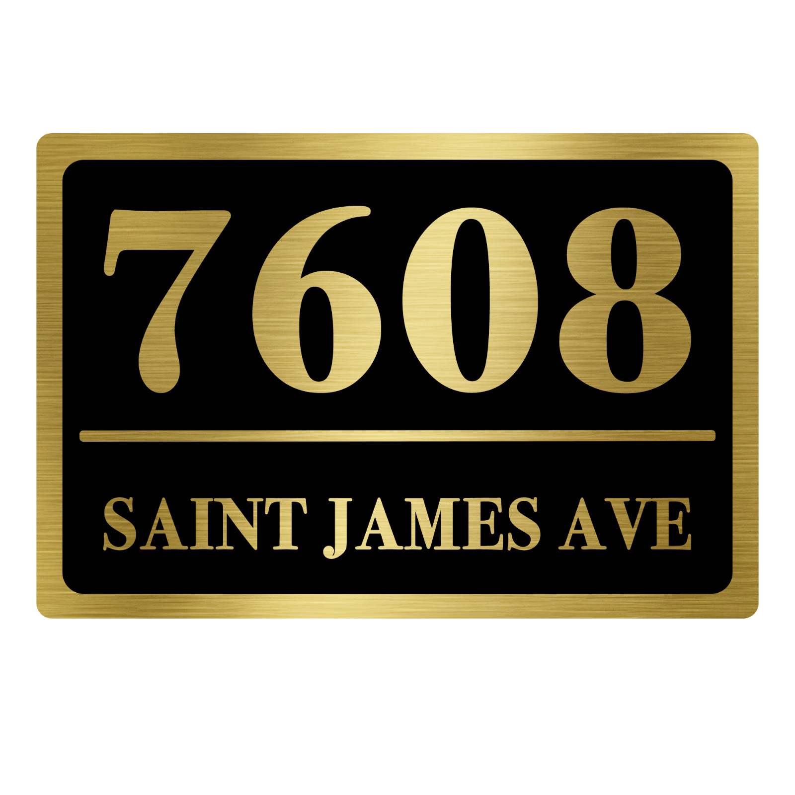 8″ x 12″ Personalized Home Address Sign Customized Aluminum House Number Plaque