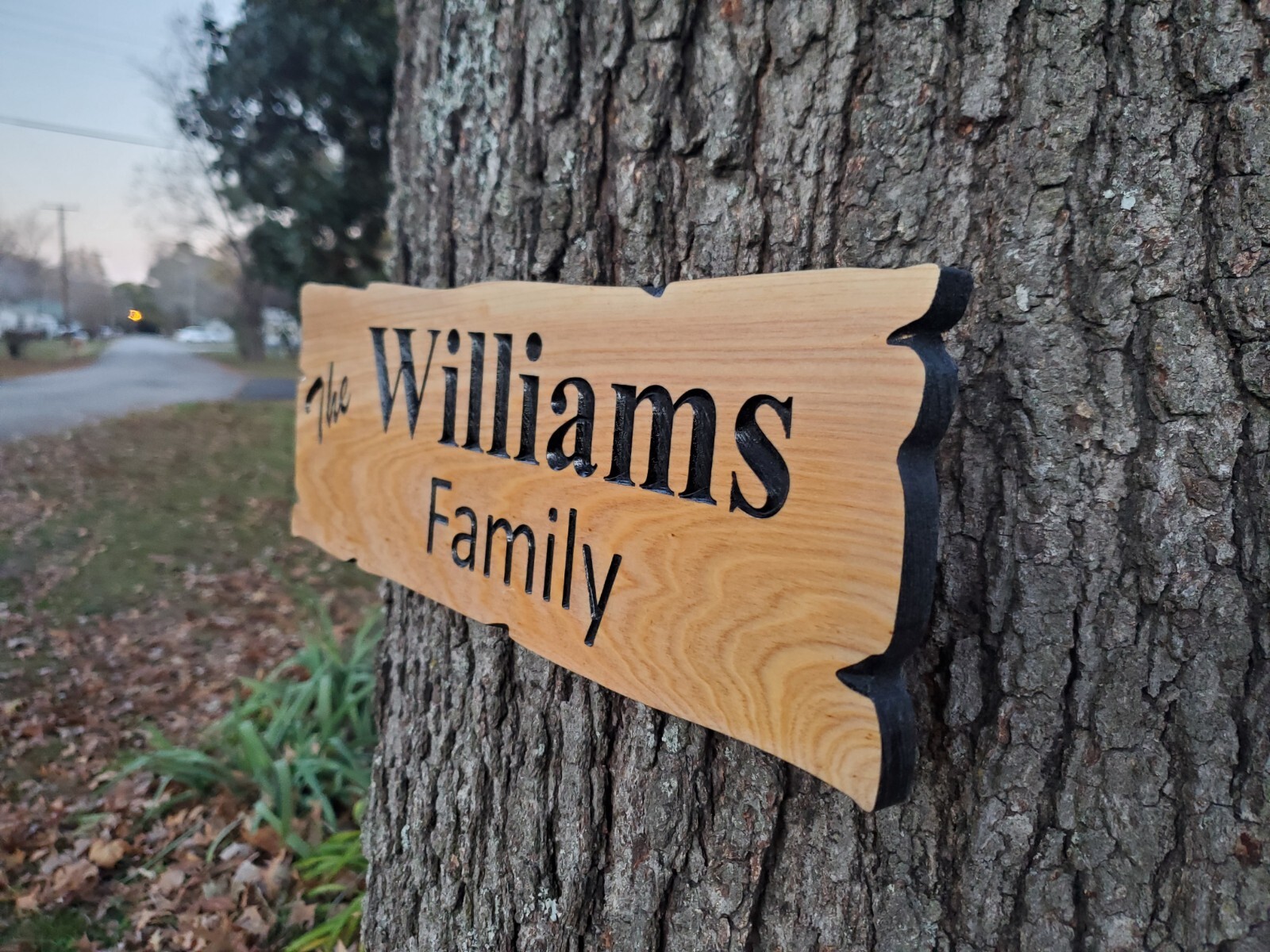 Custom Family Last Name Sign Rustic Carved Outdoor Indoor Wood Wall Art Plaque