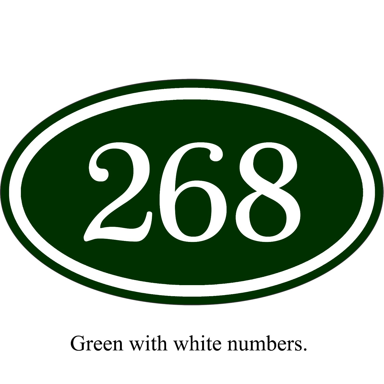 Personalized House Address Number Sign Aluminum Plaque 12″ x 7″ Custom Colors