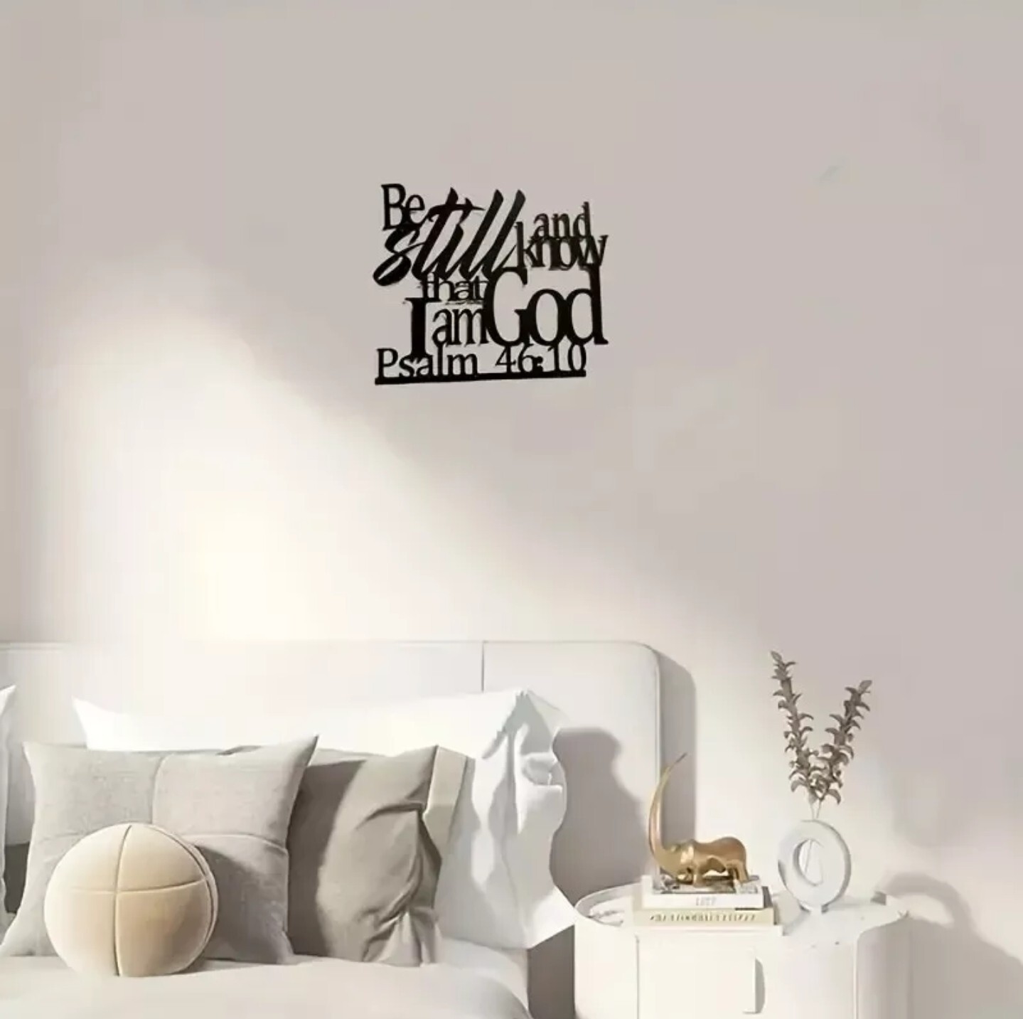 “Be Still and Know that I am God – Psalm 46:10″ Metal Wall Art Décor 11″ x 14”