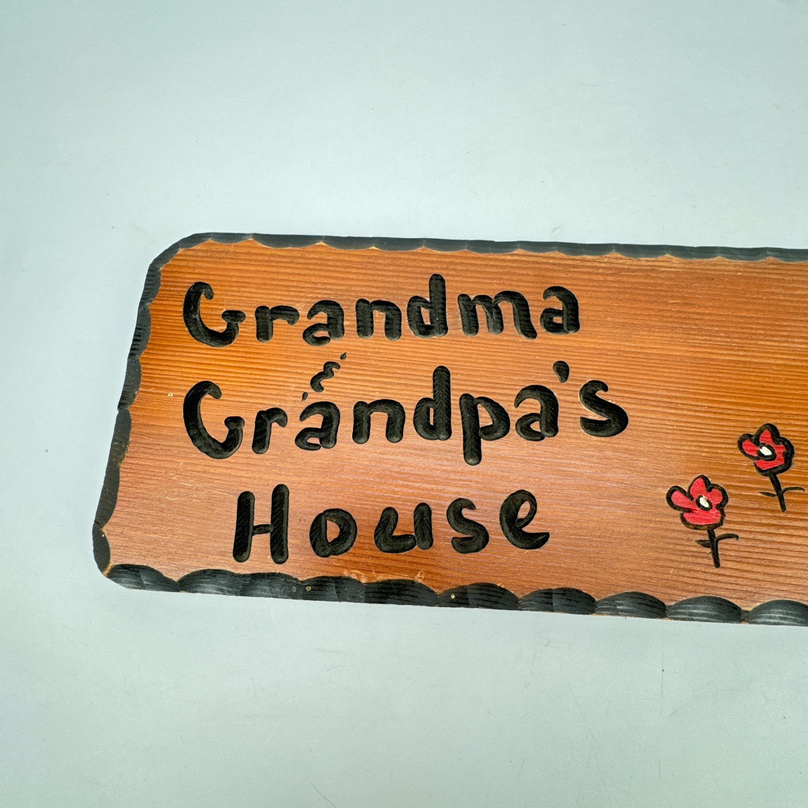 Vtg Grandma & Grandpa’s House Sign Wooden Hand Painted Rustic Home Decor
