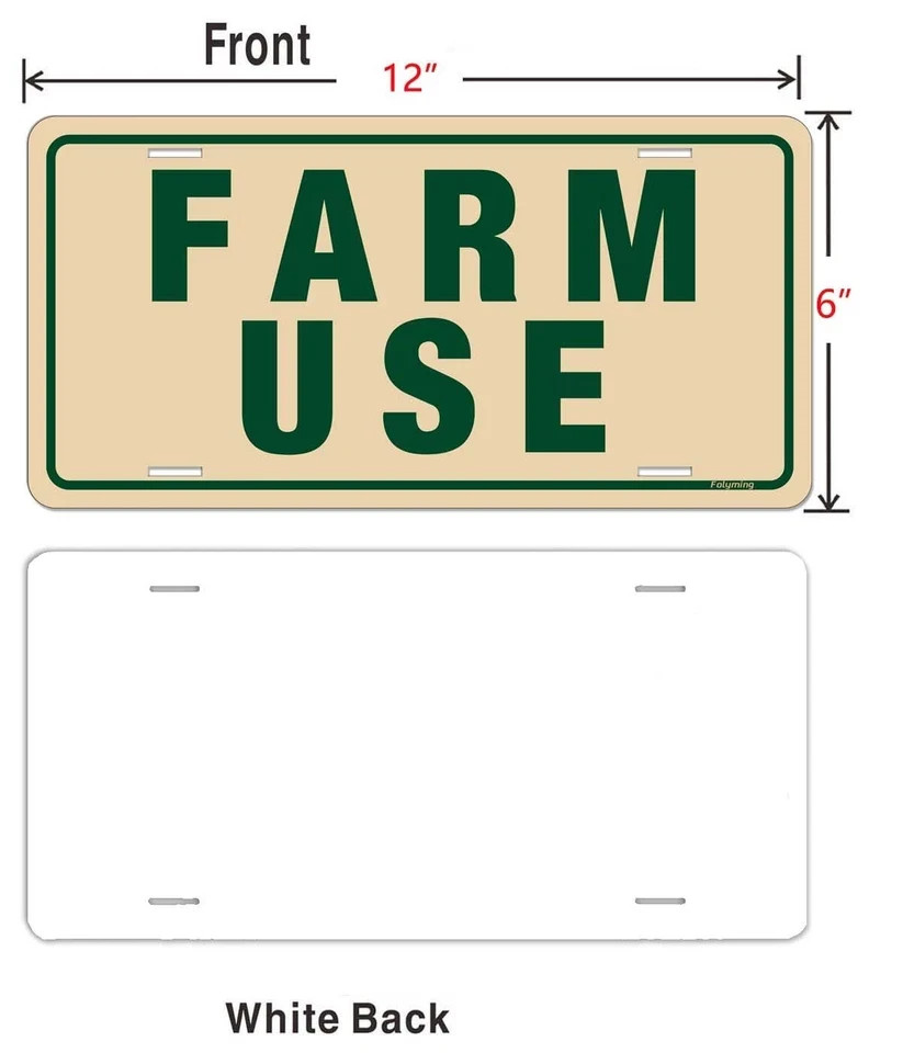 2 Pack Farm Use Id Tag Signs 12 x 6 Inches Metal Farm Signs Reflective Sturdy…