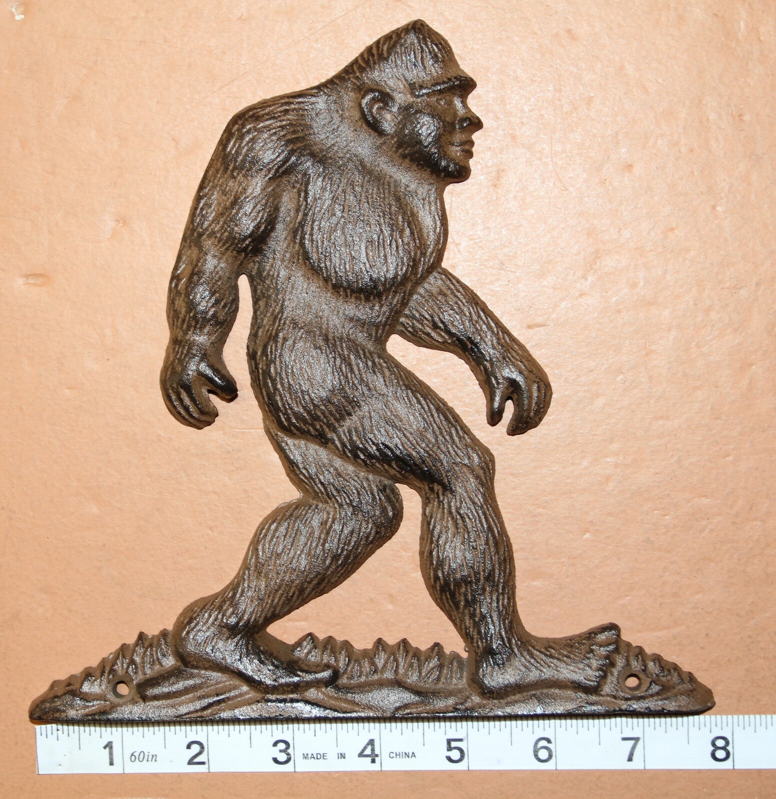 1- BIG FOOT WALL PLAQUE,mountain decor,country decor,fence decor H-133A