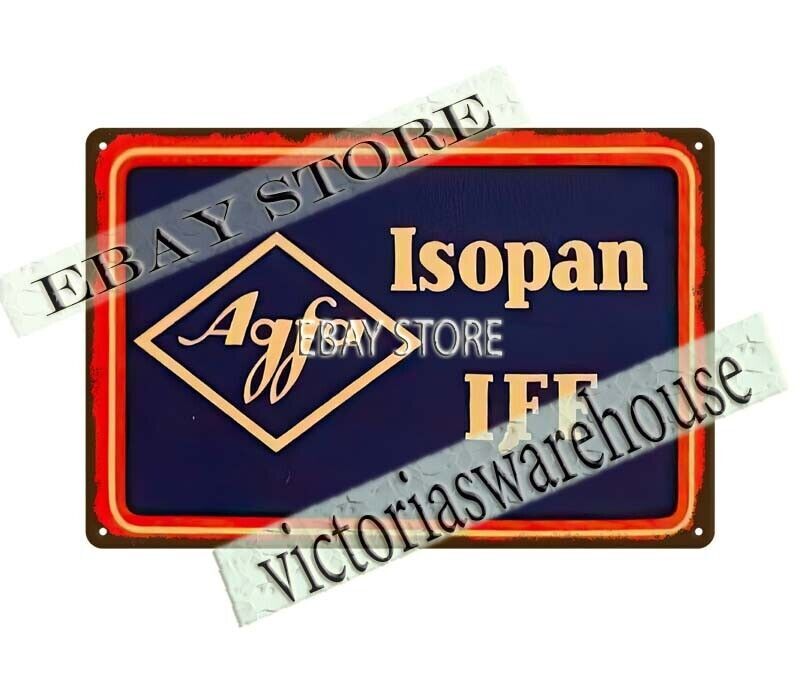 1960s AgfaChrome Film Isopan IFF metal tin sign Tin Plaque home decor stores