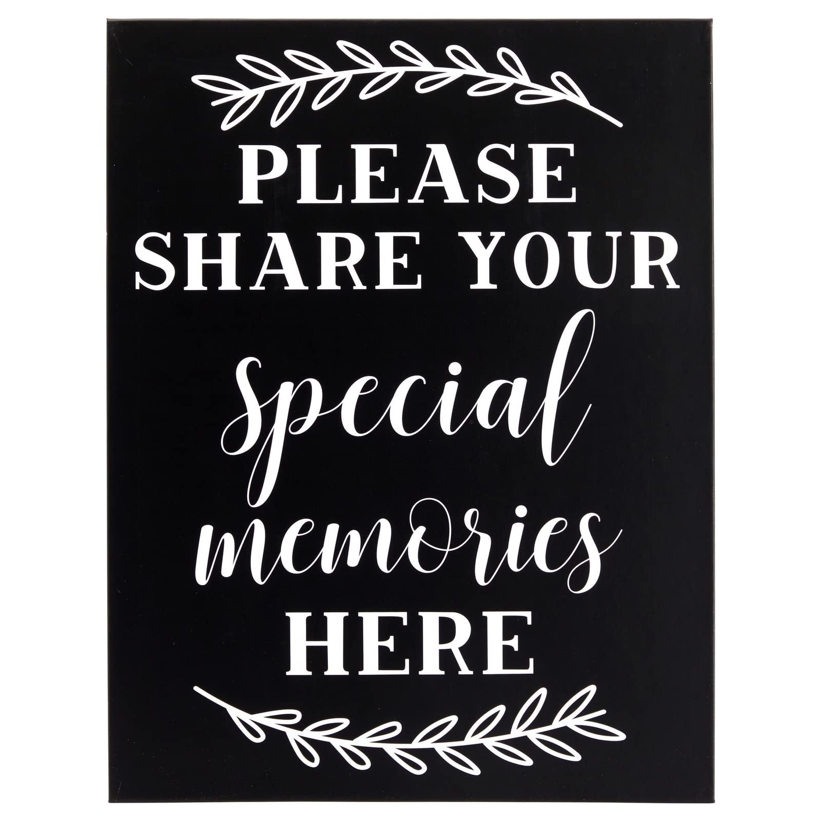 Juvale Rectangular Memory Table Signs – Easel for Funeral Medium, Black