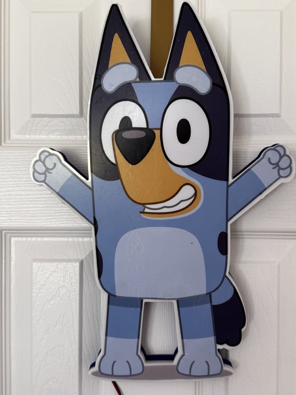 Custom LED Lightbox Sign Happy Blue Dog character Indoor Wall Logo Sign