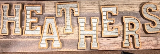 Hobby Lobby 14″ Metal and Wooden Letter Decor