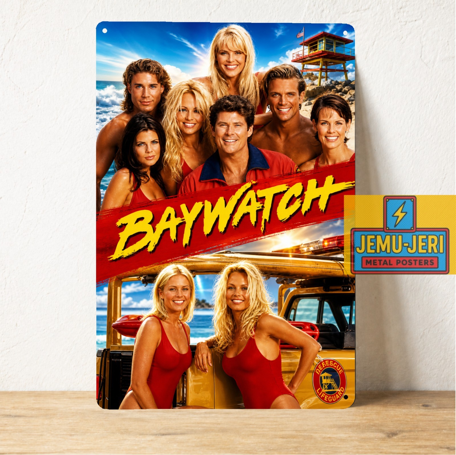 Baywatch Tv Series Metal Poster – Film Collectable Tin Sign – Size 8*12inch