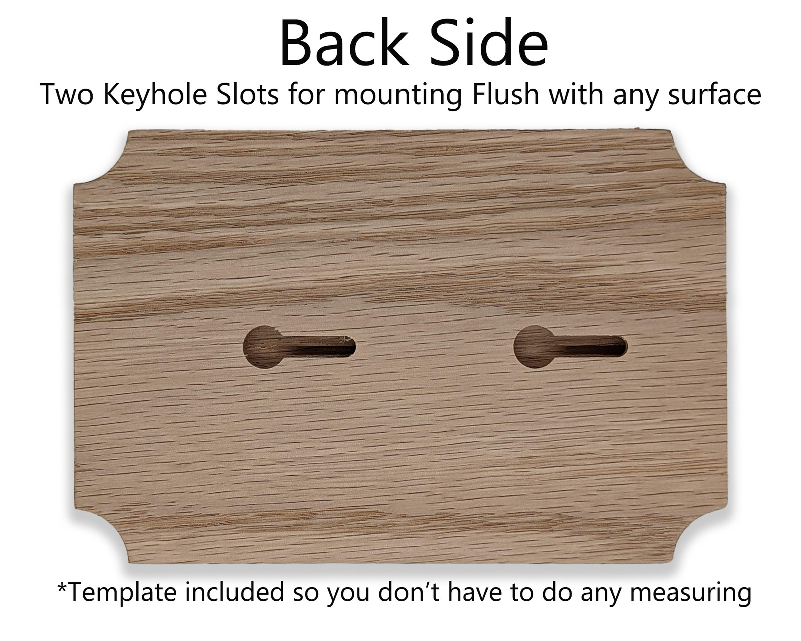 2:3 ratio blank wooden plaque (unfinished) Oak, Flush Mounted, Tri-Round Edge