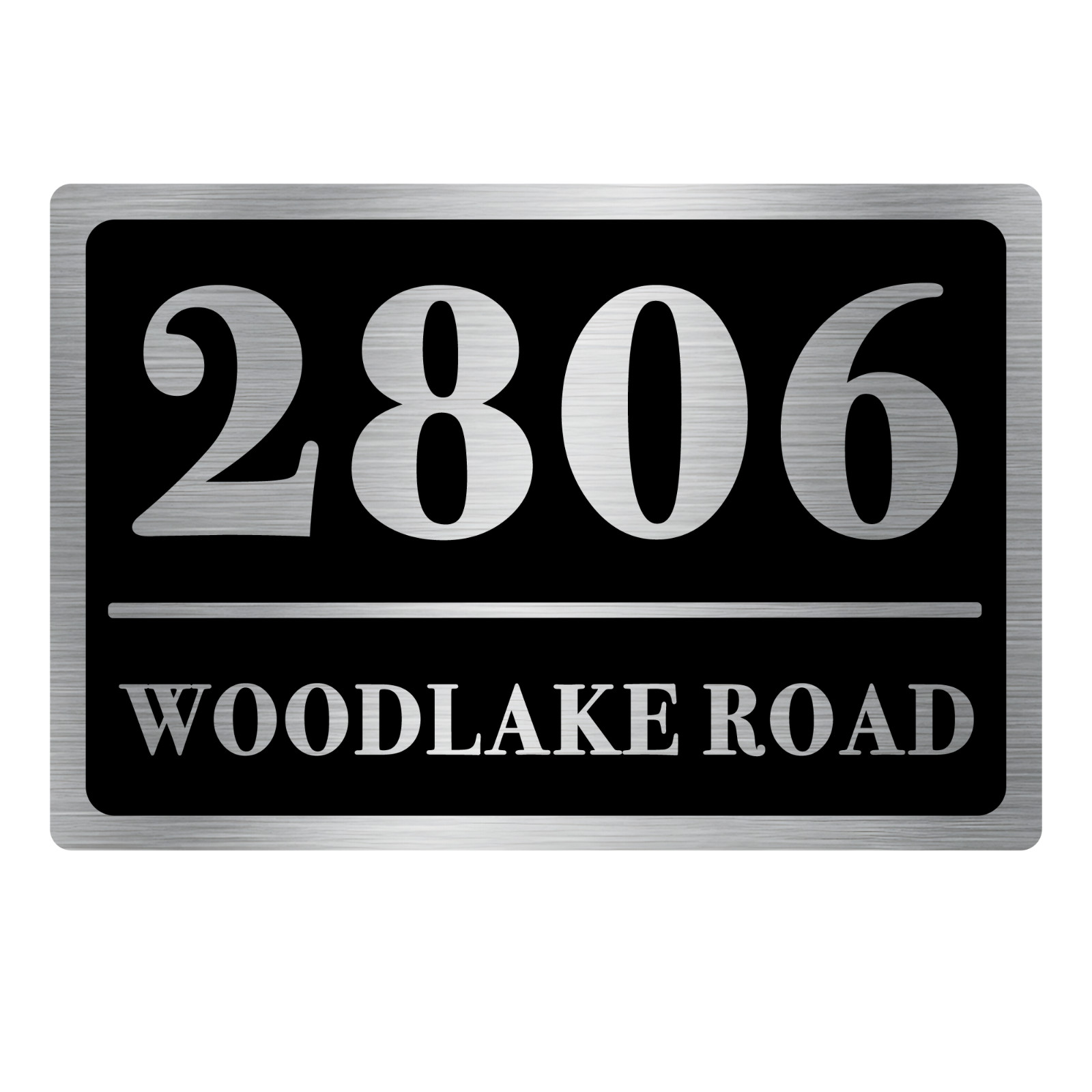 12″ x 8″ Customized Aluminum House Number Plaque Personalized Home Address Sign